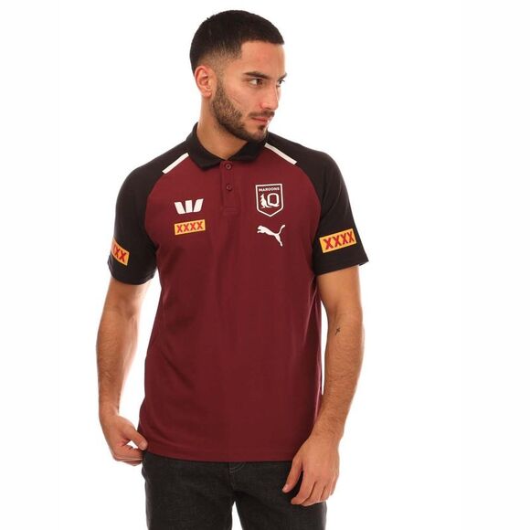 Puma Other - Puma Mens 2024 Team Queensland Maroons Polo Shirt / Burgundy